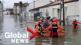 Heavy floods hit southwest France, forcing hundreds to evacuate