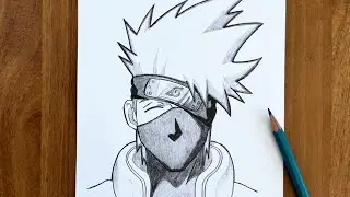 Como Dibujar a Kakashi Para Principiantes - Paso a Paso ( Fácil ) NARUTO
