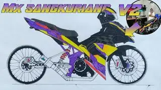 Cara menggambar motor mx king sangkuriang iting meledax