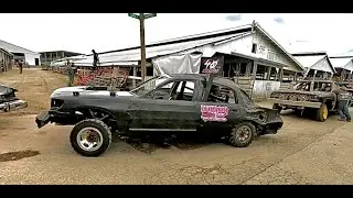 Demolition Derby Youth Full Size Championship Cars Inspection Line Day 1 Final Confrontation 10-7-23