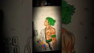 Zoro Colourful Anime Sketch 🔥 | One Piece Art