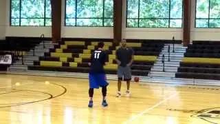Kevin Parise class 2017, training with Coach Aaron Holmes, AhElite Top Prospect Basketball Camp