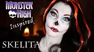 Realistic Skelita Monster High makeup tutorial.