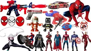 11 minute satisfying Spider Man series toy unboxing, Marvel hero characters, sound and light toys
