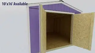 Best Barns Handmade Haven 10x12 & 10x16 Wood Storage Shed Kit - Centered Gable Door