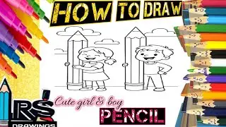 How to Draw a Pencil|Easy Drawing Tutorial for Kids&lrm;|drawing  coloring &painting for kids|Rsdrawings