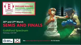 RING B - ENGLAND BOXING NATIONAL JUNIOR CHAMPIONSHIPS 2022 - DAY 2