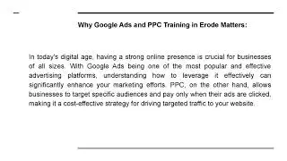 Transform Your Business  Effective Google Ads and PPC Training in Erode 1