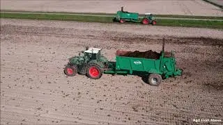 Mest verspreiden / Spreading manure / Mist streuen / Fendt / Tebbe / Doosan