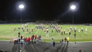 The Firelands HS Mighty Falcon Marching Band performs halftime at Keystone 10/17/25