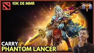 Mesmo Com o Nerf, ta Muito FORTE!!! PhantomLancer Carry Patch 7.40B 10k de MMR. #dota2 #dota2brasil