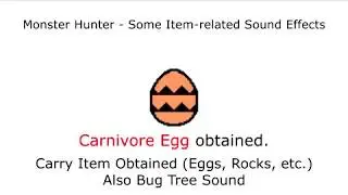 Some Item-related Monster Hunter Sound Effects