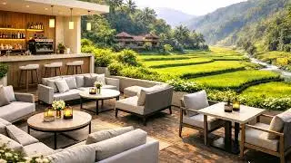 Nature Cafe Ambience: Ricefields & River | Ambient Lo-Fi Background Music (1 Hour)