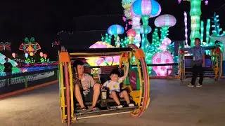 MILENIAL GLOW GARDEN | Happy Car, Bianglala, Ontang Anting, Light Show | Indoor & Outdoor Playground