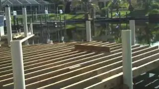 Easmunt Dock under construction with TuffDock PVC pilings
