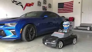 NEW! Kids Corvette Stingray Burnout | Power Wheels | Amazing Kid Toys | Bonus| Supercharged