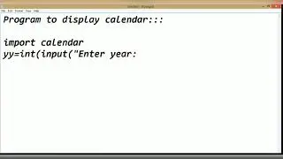 Python Tutorial | Program to Display Calender