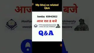Mp bhoj big update Q&A mp bhoj exam date