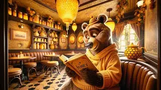 Jazz Relaxing Music & Cozy Bear Coffee Shop Ambience ☕ Jazz Instrumental Music to Work, Study, Relax