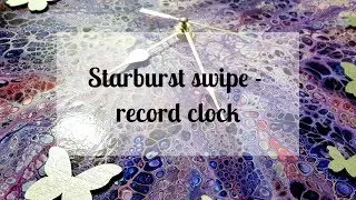 108 - Acrylic Starburst Swipe on a record - stunning cells and butterfly embellishments