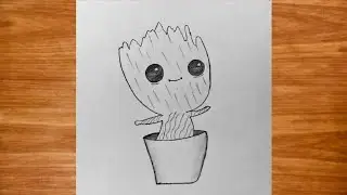 How to draw baby Groot || easy drawing step by step || pencil sketch