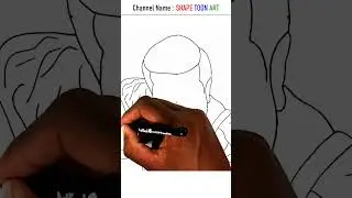 RRR Ram charan drawing easy from 5 dots - #shorts #rrr #rrrmovie #ramcharan #drawing #shapetoonart