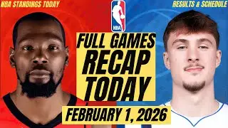 NBA STANDINGS TODAY FEBRUARY 1, 2026 | NBA LIVE GAMES SCHEDULE | NBA RESULTS TODAY