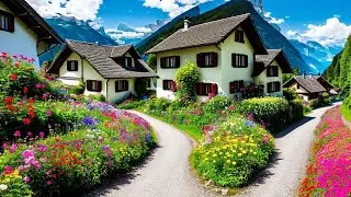 Driving in SWISS  ( Gunten ) One of the most beautiful Village in Switzerland