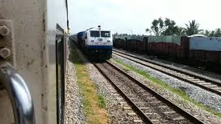 12726 DWR SBC intercity  powered by WDP4 xing with 12079 SBC UBL Jan Shatabdhi