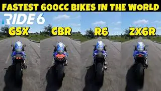 RIDE 6 TOP 10 FASTEST 600CC SUPERBIKES TOP SPEED BATTLE! 🔥 ZX-6R 636 vs CBR600RR vs R6 vs GSX-R600