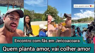 Lucas Guimarães mesmo de férias faz questão de atender os seguidores e até gringos em Jeri 