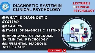#Diagnostic system in Clinical Psychology-#DSM-#ICD-#Importance of diagnosis @learningwithaleeza