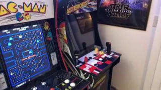 Arcade1Up Pac-Man mods: leaf style 4-way Pac-Pro joystick, GoldLeaf pushbuttons and RetroPie
