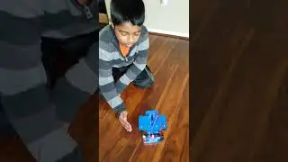 Shounak was testing his mini autonomous car