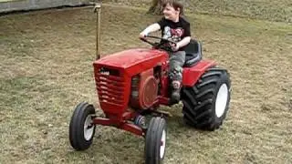 wheel horse kohler 12 hp pulling tractor