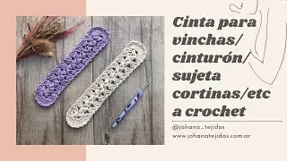 Cinta fácil a Crochet para sujeta cortina/vincha/diadema/cinturón/pulsera/señalador..y más
