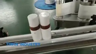Labeling Machine for Transparent Labels#machine#tiwinindustry   #labelingmachine #madeinchina  #demo