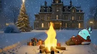 Christmas Ambience 🎄 Relaxing Piano Music & Snowfall at a Cozy Victorian Mansion (4K ASMR)