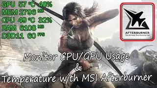 Hardware Monitoring Configure in MSI Afterburner - CPU/GPU/Ram Usage & Temp Monitor - Pro HD Gamer