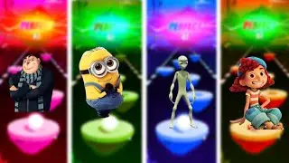 Felonious gru 🆚 Minion 🆚Dancing Alien🆚Gulie Marcoba ido /Who is best tiles hop 