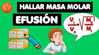 (38/20) CALCULAR MASA MOLAR EN DIFUSIÓN  GASES, LEY DE GRAHAM,  MOLAR MASS  DIFFUSION, GRAHAM'S LAW