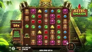 100 auto spins in Aztec Smash slot Free Play in Demo Mode by Pragmatic Play