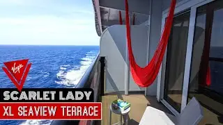 XL Sea Terrace | Virgin Voyages Scarlet Lady | Full Walkthrough Room Tour & Review 4K