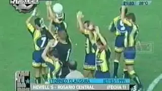 Newells 4 vs Rosario Central 1 Clausura 1999 Real, Saldaña, Crosa FUTBOL RETRO TV