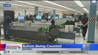 Tally operation center in Downey busy counting votes