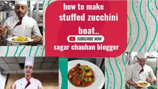 How to make stuffed zucchini boat..