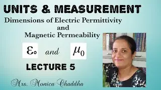 Dimensions  of Electric Permittivity and Magnetic Permeability (LECTURE 5)