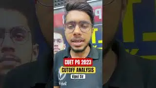 CUET PG 2023 Cutoff Analysis 🔥 Vipul Sir | CUET PG Result 2023