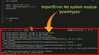 importError: No system module 'pywintypes' [Python 3.9.1 Fix] 2021