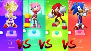 Sonic | Gold vs Amy Rose vs Knuckles vs Sonic | Tiles Hop
